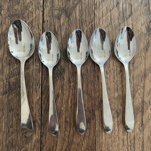 Retroneu Kent (?) Flatwear Stainless Spoons (5)
